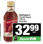 Wellington's Tomato Sauce Assorted-700ml Each