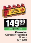 Firewater Cinnamon Flavoured Liqueur-10 x 50ml