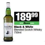Black & White Blended Scotch Whisky-750ml