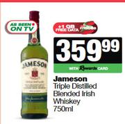 Jameson Triple Distilled Blended Irish Whisky-750ml 