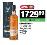 Glenfiddich 18 Year Old Single Malt Whisky-750ml