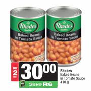 Rhodes Baked Beans In Tomato Sauce-For 2 x 410g