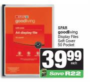 Spar Good Living Display Files Soft Cover 50 Pocket