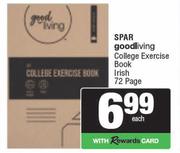 Spar Good Living College Exercise Book Irish 72 Page