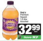 Daly's Premium Squash Assorted-1.5Ltr