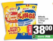 Willards Cheese Curls Or Flings-For Any 2 x 150g