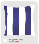 Navy Printed Stripe Scatter