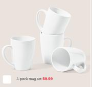 4 Pack Mug Set