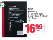 Spar Good Living A4 Counter Book 2 Quire Feint & Margin 192 Page-1s