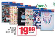 Scripto A4 Design Book Covers-5s Per Pack