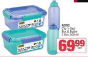 Addis Clip n Seal Box & Bottle 2L, 500ml-Each