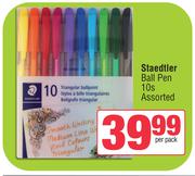 Staedtler Ball Pen Assorted-10s Per Pack
