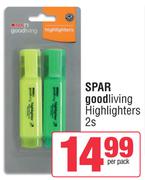 Spar Good Living Highlighters-2s Per Pack