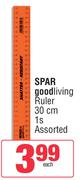 Spar Good Living Ruler 30cm Assorted-1s
