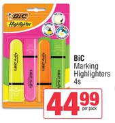 Bic Marking Highlighters-4s Per Pack