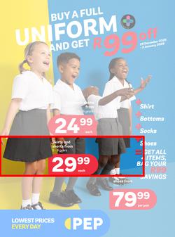 PEP : Buy A Full Uniform And Get R99 Off (29 December - 27 January 2026), page 1