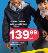 Student Prince Rain Jackets 5-6 Years
