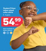 Student Prince Colour Raised Collar Shirts 5-6 Years