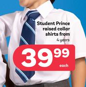 Student Prince Raised Collar Shirts 4 Years