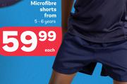 Microfibre Shorts 5-6 Years
