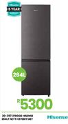 Hisense 264L Nett Metallic Fridge H370BIT 20-357
