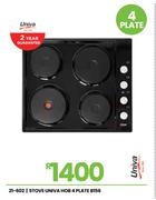 Univa 4 Plate Hob Stove B156 21-602