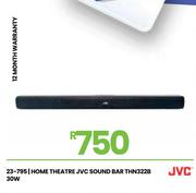JVC 30W Home Theatre Sound Bar THN322B 23-795