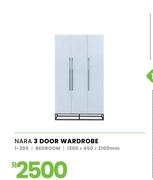 Nara 3 Door Wardrobe 1200 x 450 x 2100mm 1-285