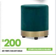 Velvet Gold Ottoman 40-1083