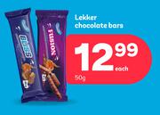 Lekker Chocolate Bars-50g Each