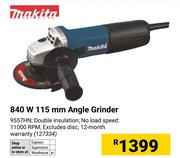Makita 840W 115mm Angle Grinder (127334)