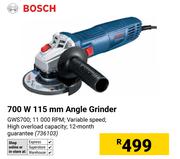 Bosch 700W 115mm Angle Grinder GWS700 (736103)