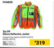 Pioneer Zip Off Sleeve Reflective Jacket Orange & Lime Medium (620265/620279/620266/620276)