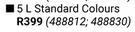 Fired Earth 5L Extreme Roof Acrylic Standard Colours (488812, 488830)