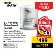 Fired Earth 1L Non Drip Water Based Enamel White (656943)