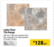 Ledro Floor Tile Range 500mm x 500mm (715190, 715187)-Per Sqm
