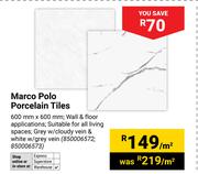 Marco Polo Porcelain Tiles 600mm x 600mm (850006572, 850006573)-Per Sqm