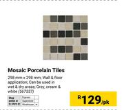 Mosaic Porcelain Tiles 298mm x 298mm (567557)-Per Sqm