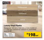 Trento Luxury Vinyl Planks 183mmx1225x2mm (850025147,850025110,850025099,850025079)-Per Sqm