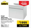 Builders Coral Wall Hung Bathroom Vanity 600mm (743781)