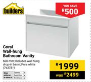 Builders Coral Wall Hung Bathroom Vanity 600mm (743781)