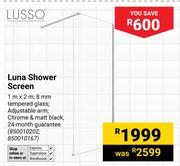 Lusso Luna Shower Screen 1m x 2m (850010202, 850010167)