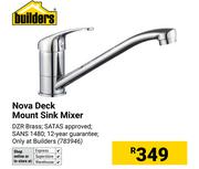 Builders Nova Deck Mount Sink Mixer (783946)
