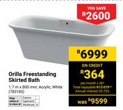 Orilla Freestanding Skirted Bath White 1.7m x 800mm (783185)