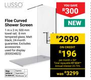 Lusso Floe Curved Shower Screen 1m x 2m (850024823)
