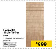 Horizontal Single Timber Door 2.032m(h) X 813mm(w) 374208