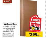 Kayo Hardboard Door 813mm X 2.032m 33613-Each