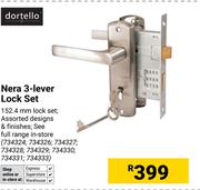 Dortello Nera 3-Lever Lock Set