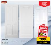 Kayo Timber Door 2.032m X 813mm 30046, 33655, 33660-Each