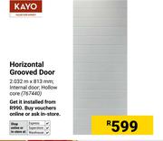 Kayo Horizontal Grooved Door 2.032m X 813mm 767440